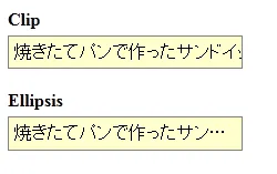 ボックスから溢れたテキストの表示